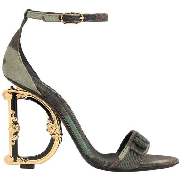 DOLCE & GABBANA Multicolor Baroque Dg Camouflage Patchwork Sandals - Picture 1 of 4